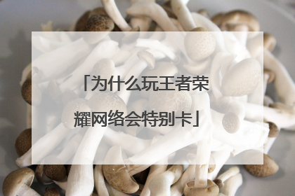 为什么玩王者荣耀网络会特别卡