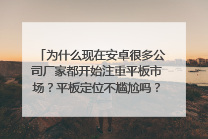 为什么现在安卓很多公司厂家都开始注重平板市场?平板定位不尴尬吗?便携便携不如手机,功能也不如笔记本