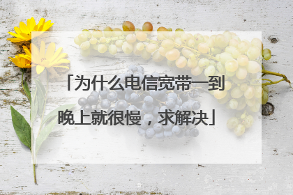 为什么电信宽带一到晚上就很慢,求解决