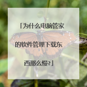 为什么电脑管家的软件管理下载东西那么慢?