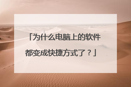 为什么电脑上的软件都变成快捷方式了？