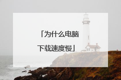 为什么电脑下载速度慢