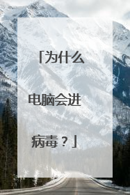 为什么电脑会进病毒?
