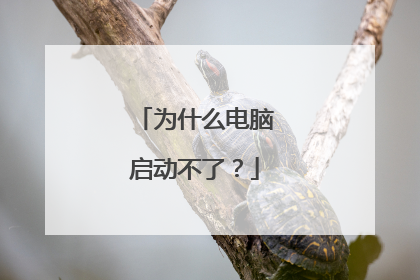 为什么电脑启动不了?