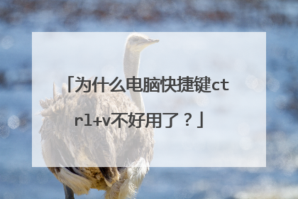 为什么电脑快捷键ctrl+v不好用了?