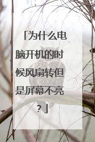 为什么电脑开机的时候风扇转但是屏幕不亮？