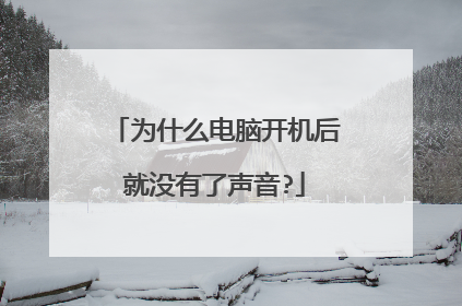 为什么电脑开机后就没有了声音?