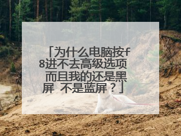 为什么电脑按f8进不去高级选项 而且我的还是黑屏 不是蓝屏？