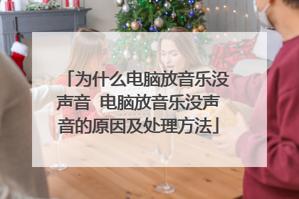 为什么电脑放音乐没声音 电脑放音乐没声音的原因及处理方法