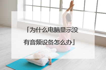 为什么电脑显示没有音频设备怎么办