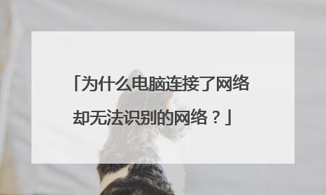 为什么电脑连接了网络却无法识别的网络?