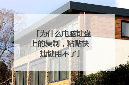 为什么电脑键盘上的复制,粘贴快捷键用不了