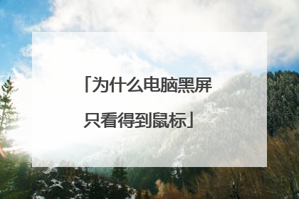 为什么电脑黑屏只看得到鼠标