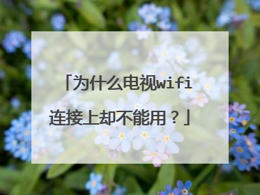 为什么电视wifi连接上却不能用?