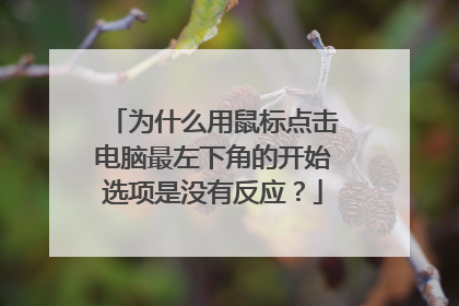 为什么用鼠标点击电脑最左下角的开始选项是没有反应?