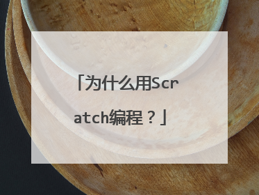 为什么用Scratch编程?