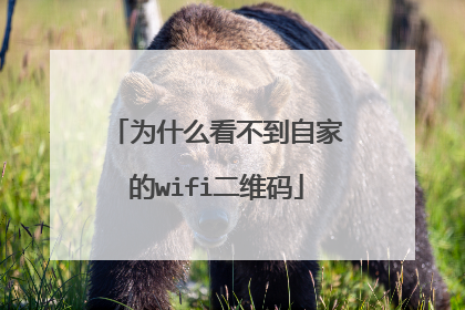 为什么看不到自家的wifi二维码