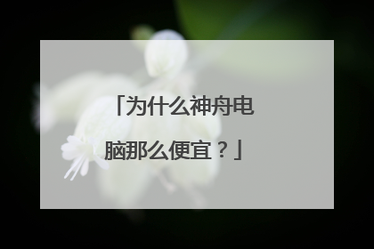 为什么神舟电脑那么便宜？