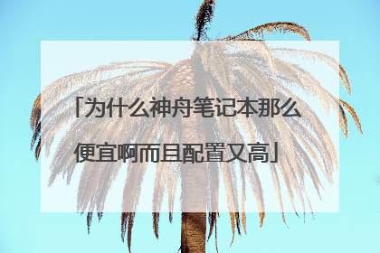 为什么神舟笔记本那么便宜啊而且配置又高