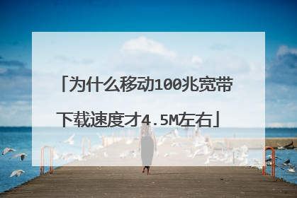 为什么移动100兆宽带下载速度才4.5M左右