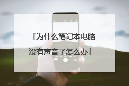 为什么笔记本电脑没有声音了怎么办