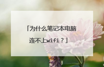 为什么笔记本电脑连不上wifi?