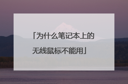 为什么笔记本上的无线鼠标不能用