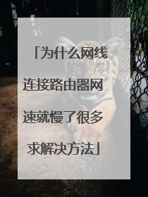 为什么网线连接路由器网速就慢了很多求解决方法