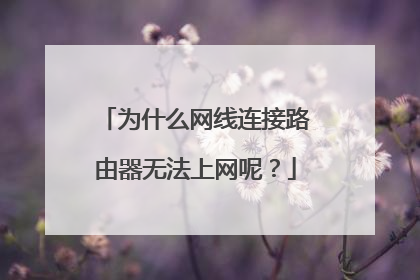 为什么网线连接路由器无法上网呢？