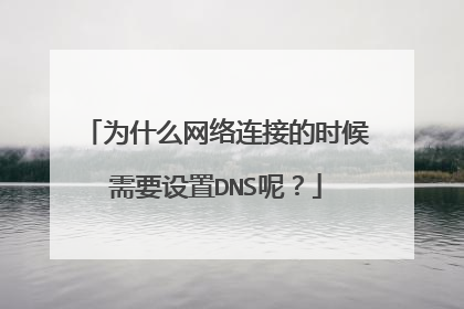 为什么网络连接的时候需要设置DNS呢？
