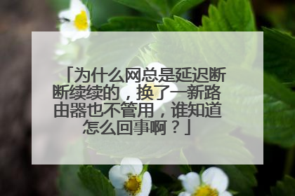 为什么网总是延迟断断续续的,换了一新路由器也不管用,谁知道怎么回事啊?