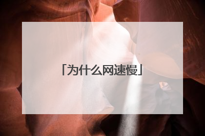 为什么网速慢