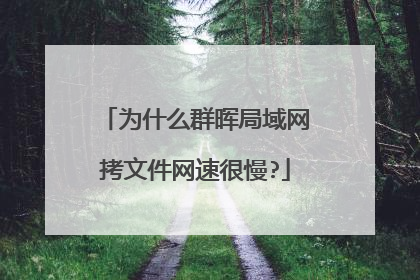 为什么群晖局域网拷文件网速很慢?