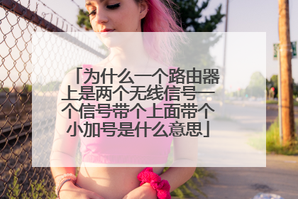为什么一个路由器上是两个无线信号一个信号带个上面带个小加号是什么意思