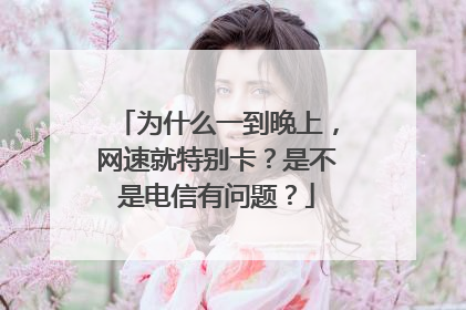 为什么一到晚上,网速就特别卡?是不是电信有问题?