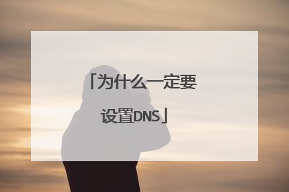 为什么一定要设置DNS