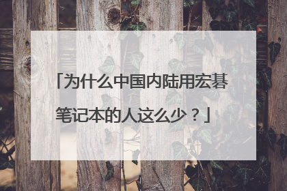 为什么中国内陆用宏碁笔记本的人这么少?
