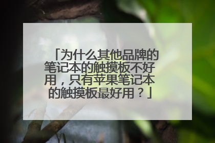 为什么其他品牌的笔记本的触摸板不好用，只有苹果笔记本的触摸板最好用？