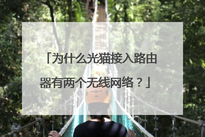 为什么光猫接入路由器有两个无线网络？