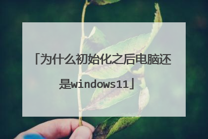 为什么初始化之后电脑还是windows11