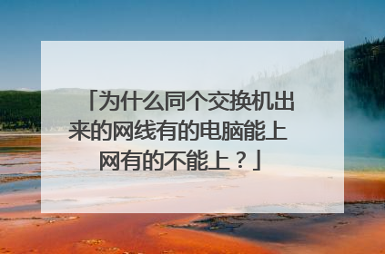 为什么同个交换机出来的网线有的电脑能上网有的不能上？