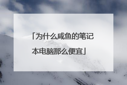为什么咸鱼的笔记本电脑那么便宜