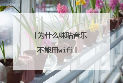为什么咪咕音乐不能用wifi