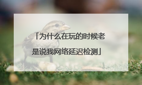 为什么在玩的时候老是说我网络延迟检测