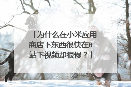 为什么在小米应用商店下东西很快在B站下视频却很慢?