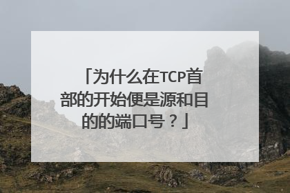 为什么在TCP首部的开始便是源和目的的端口号?