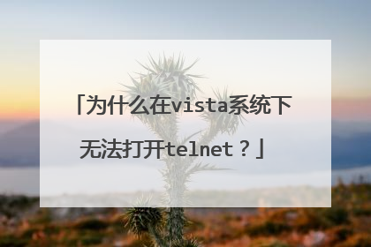 为什么在vista系统下无法打开telnet？