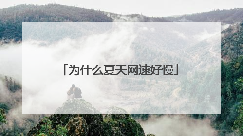 为什么夏天网速好慢