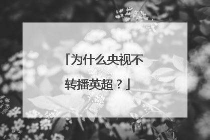 为什么央视不转播英超？
