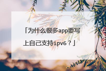 为什么很多app要写上自己支持ipv6?